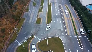 4K航拍驾驶证考场考试科目二练习场地安全视频的预览图